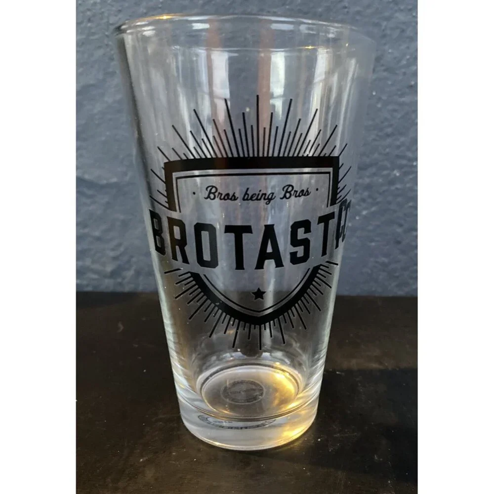 Brotastic Beer Glass Pint Ale Bros Being Bros Man Cave Gift for Men